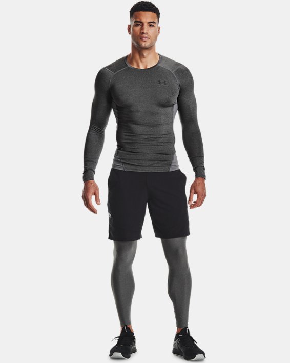 Men's HeatGear® Leggings, Gray, pdpMainDesktop image number 2